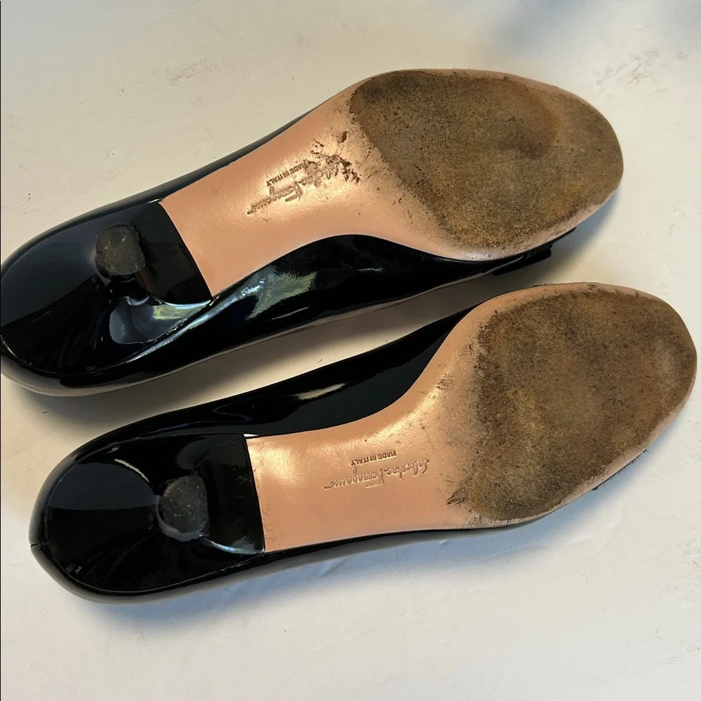 Salvatore Ferragamo Black Patent Leather Heels - Picture 13 of 17
